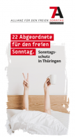Bild: Titelbild der Broschüre "22 Abgeordnete für den freien Sonntag. Sonntagsschutz in Thüringen